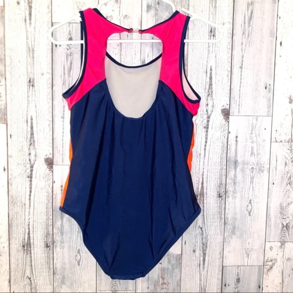 Joe boxer color block 16 1/2 swimsuit one piece